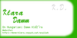 klara damm business card